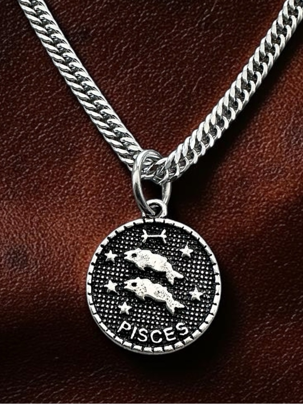🆕 Pisces Rustic Coin Pendant Necklace